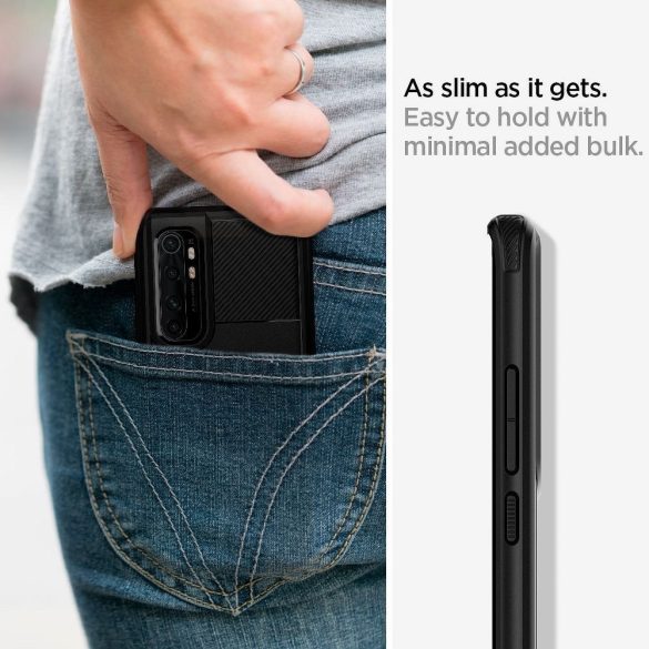 Xiaomi Mi Note 10 Lite ütésálló hátlap - Spigen Rugged Armor - fekete