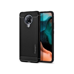 Xiaomi Poco F2 Pro ütésálló hátlap - Spigen Rugged Armor - fekete