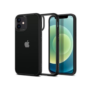 Apple iPhone 12 Mini ütésálló hátlap - Spigen Ultra Hybrid - fekete/átlátszó