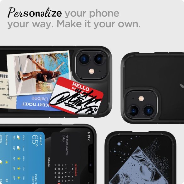 Apple iPhone 12 Mini ütésálló hátlap - Spigen Ultra Hybrid - fekete/átlátszó