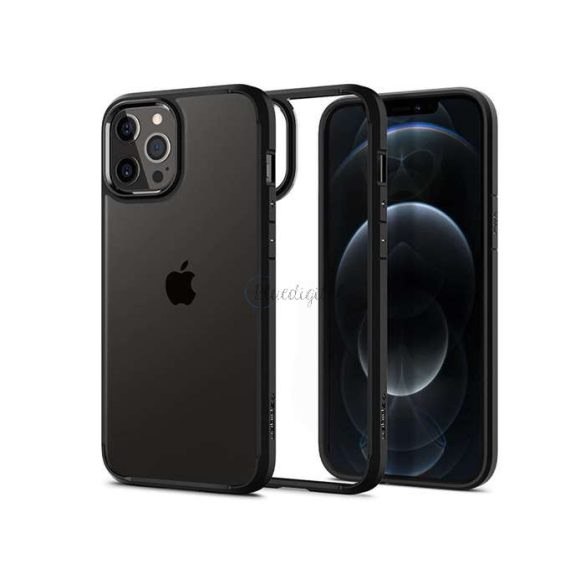 Apple iPhone 12 Pro Max ütésálló hátlap - Spigen Ultra Hybrid - fekete/átlátszó