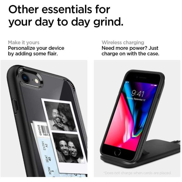 Apple iPhone 7/iPhone 8/SE 2020 ütésálló hátlap - Spigen Ultra Hybrid - fekete/átlátszó