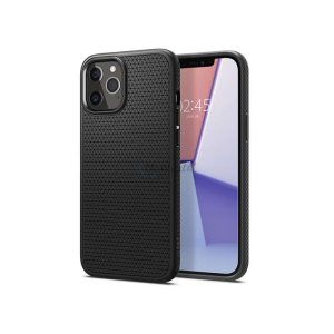 Apple iPhone 12 Pro Max ütésálló hátlap - Spigen Liquid Air - fekete