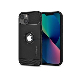 Apple iPhone 13 ütésálló hátlap - Spigen Rugged Armor - fekete