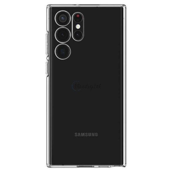 Samsung S908B Galaxy S22 Ultra 5G ütésálló hátlap - Spigen Liquid Crystal -     átlátszó