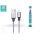 Devia USB - Lightning USB töltő- és adatkábel - 1 m-es vezetékkel - Devia Tube Lightning USB 2.4A - ezüst/kék Devia USB - Lightning USB töltő- és adatkábel - 1 m-es vezetékkel - Devia Tube Lightning USB 2.4A - ezüst/kék