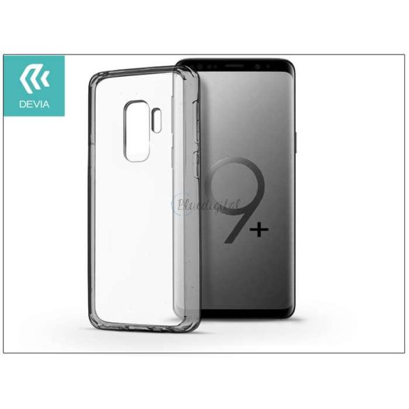 Samsung G965F Galaxy S9 Plus hátlap - Devia Shockproof - átlátszó/fekete