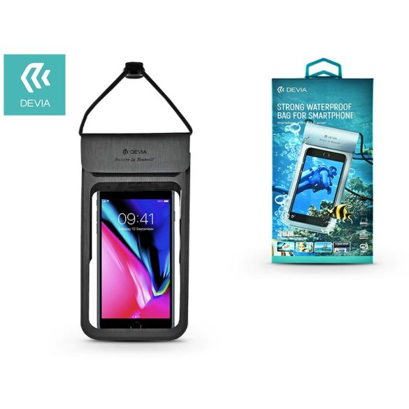 Devia univerzális vízálló védőtok max. 3.8-5.8" méretű készülékekhez - Devia   Strong Waterproof Bag For Smartphone - fekete