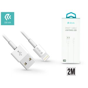 Devia USB - Lightning töltő- és adatkábel 2 m-es vezetékkel - Devia Smart Cable Lightning - fehér