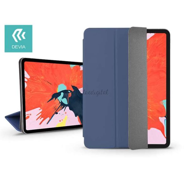 Apple iPad Air 4 (2020)/iPad Air 5 (2022) 10.9 tablet tok (Smart Case) on/off funkcióval - Devia Star Magnet - kék