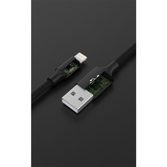 Apple iPhone Lightning USB töltő- és adatkábel 25 cm-es vezetékkel - Devia Pheez Lightning USB 2.1A - black