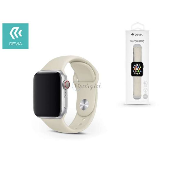 Apple Watch lyukacsos sport szíj - Devia Deluxe Series Sport Band - 42/44/45/49 mm - stone