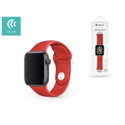   Apple Watch lyukacsos sport szíj - Devia Deluxe Series Sport Band - 42/44/45/49 mm - piros