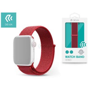 Apple Watch szövet sport szíj - Devia Deluxe Series Sport3 Band - 38/40/41 mm - piros