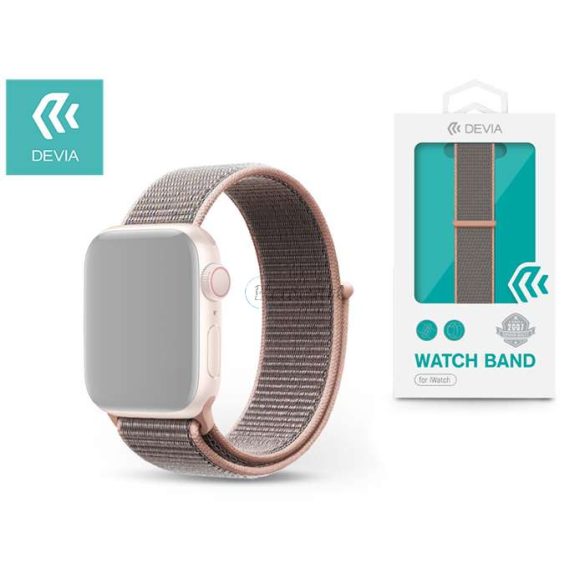 Apple Watch szövet sport szíj - Devia Deluxe Series Sport3 Band - 42/44/45/49 mm- pink sand