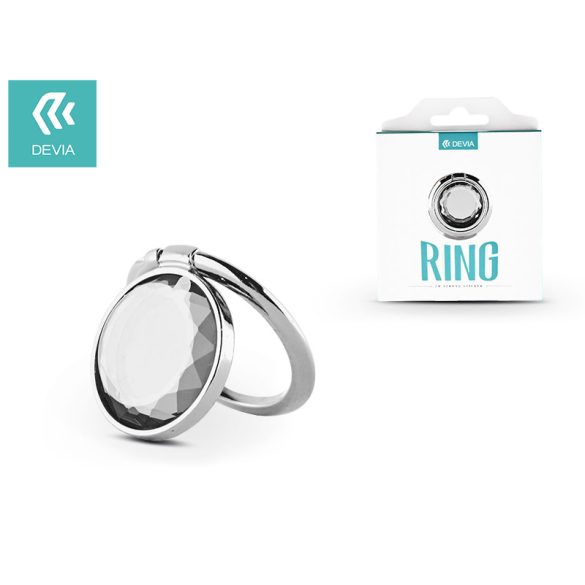 Devia ring holder/szelfi gyűrű és kitámasztó - Devia Finger Hold Crystal - silver