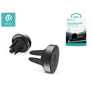 Devia univerzális szellőzőrácsba illeszthető mágneses autós tartó - Devia CircleSeries Sucker Car Mount Holder - szürke/fekete