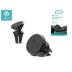 Devia univerzális szellőzőrácsba illeszthető mágneses autós tartó - Devia Titan Series Magnet Car Mount - fekete