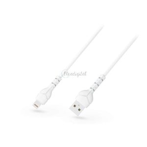 Devia USB - Lightning adat- és töltőkábel 1 m-es vezetékkel - Devia Kintone Cable V2 Series for Lightning - 5V/2.1A - fehér - ECO csomagolás