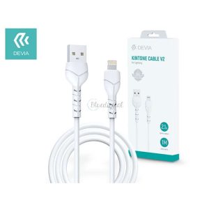 Devia USB - Lightning adat- és töltőkábel 1 m-es vezetékkel - Devia Kintone     Cable V2 Series for Lightning - 5V/2.1A - fehér