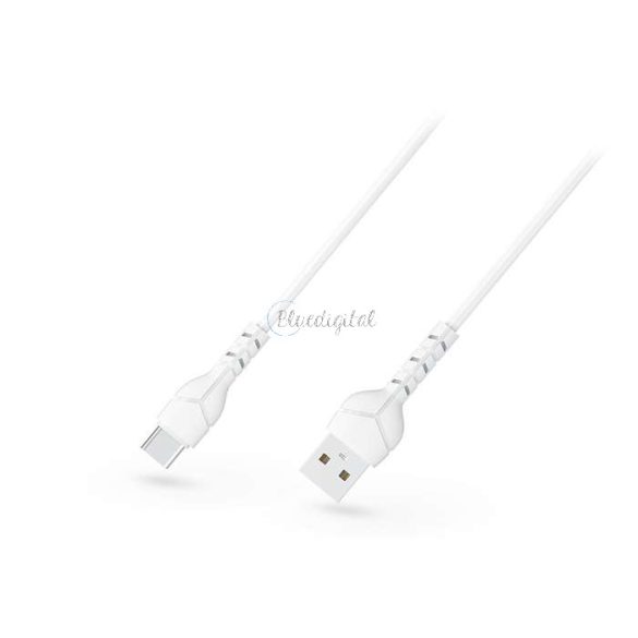 Devia USB - USB Type-C adat- és töltőkábel 1 m-es vezetékkel - Devia Kintone    Cable V2 Series for Type-C - 5V/2.1A - fehér - ECO csomagolás