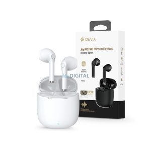 Devia TWS Bluetooth sztereó headset v5.1 + töltőtok - Devia Joy A13 Series True Wireless Earphones with Charging Case - fehér