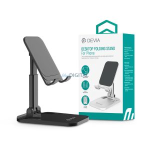 Devia univerzális asztali telefon/tablet tartó - Devia Desktop Folding Stand ForPhone - fekete