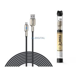  Devia USB - USB Type-C adat- és töltőkábel 1 m-es vezetékkel - Devia Tube Mars  Series Cable With Type-C - 5V/2,1A - fekete