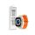 Apple Watch szilikon sport szíj - Deluxe Series Sport6 Silicone Two-tone Watch Band - 38/40/41 mm - starlight/orange