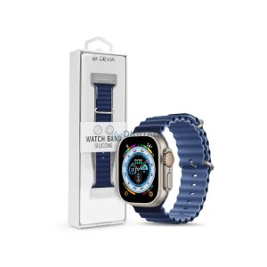 Apple Watch szilikon sport szíj - Deluxe Series Sport6 Silicone Two-tone Watch  Band - 38/40/41 mm - kék