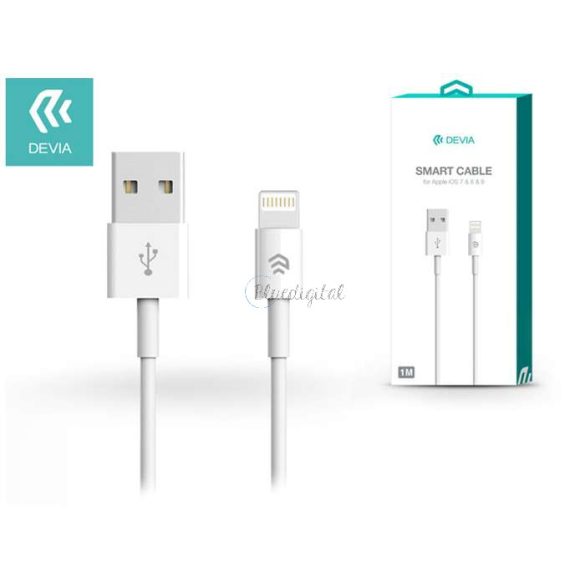 Devia USB - Lightning töltő- és adatkábel 1 m-es vezetékkel - Devia Smart Cable Lightning - fehér