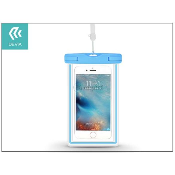 Univerzális vízálló védőtok max. 5,5" méretű készülékekhez - Devia Ranger      Fluorescence Waterproof Bag - kék