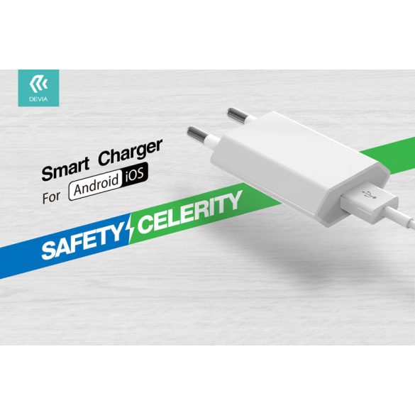 Devia Smart USB hálózati töltő adapter - Devia Smart Charger - 5V/1A - white