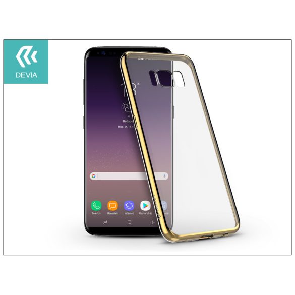 Samsung G955F Galaxy S8 Plus hátlap - Devia Glitter Soft - champagne gold