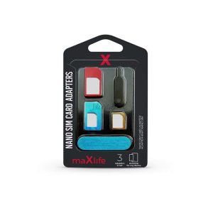 Maxlife Nano és Micro SIM-kártya adapter (3 in 1) kiszedő szerszámmal