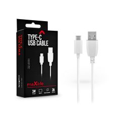   Maxlife USB - USB Type-C adat- és töltőkábel 3 m-es vezetékkel - Maxlife USB Type-C Cable - 5V/2A - fehér