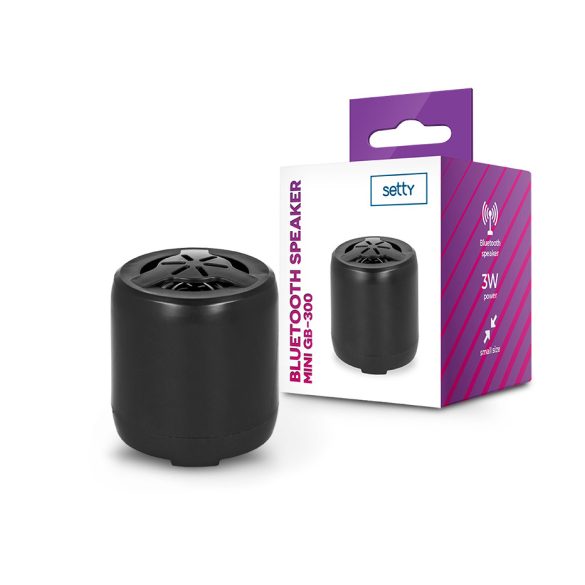 Setty bluetooth mini hangszóró - Setty Mini GB-300 Bluetooth v5.0 Speaker - fekete