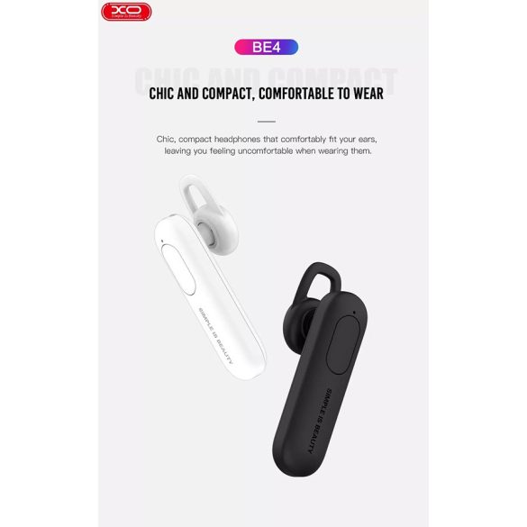 XO Wireless Bluetooth headset v4.2 - XO BE4 Wireless Bluetooth Earphone - fekete