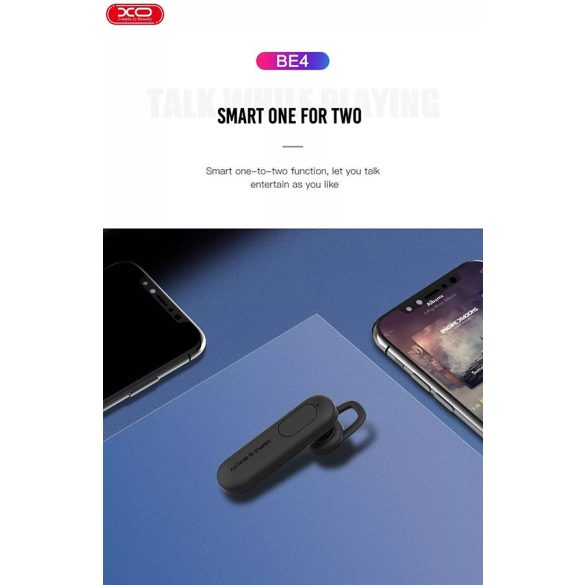 XO Wireless Bluetooth headset v4.2 - XO BE4 Wireless Bluetooth Earphone - fekete