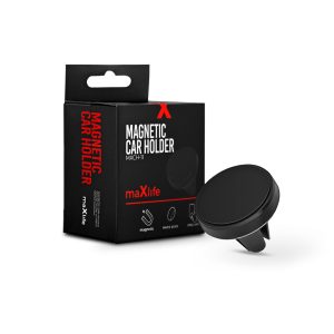 Maxlife univerzális szellőzőrácsba illeszthető mágneses PDA/GSM autós tartó - Maxlife MXCH-11 Magnetic Car Holder - fekete