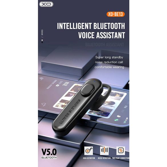 XO Wireless Bluetooth headset v5.0 - XO BE13 Wireless Bluetooth Earphone -      fekete