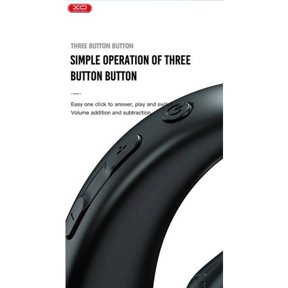 XO Wireless Bluetooth headset v5.0 - XO BE15 Wireless Bluetooth Earphone - fekete