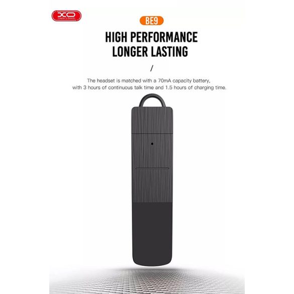 XO Wireless Bluetooth headset v5.0 - XO BE9 Wireless Bluetooth Earphone - fekete