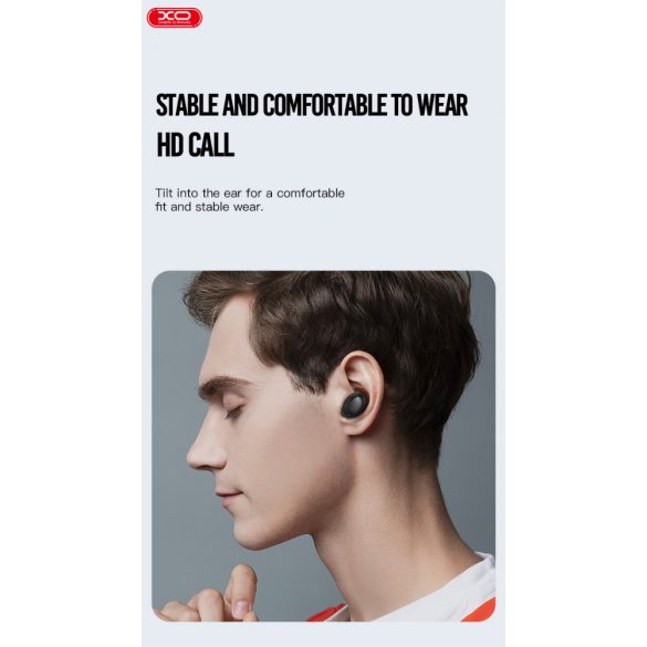 XO TWS Bluetooth sztereó headset v5.0 + töltőtok - XO X1 True Wireless Earphones with Charging Case - fekete
