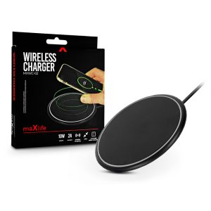 Maxlife Qi univerzális vezeték nélküli töltő állomás - 5V/2A - 10 W - Maxlife MXWC-02 Wireless Charger - Qi szabványos - fekete