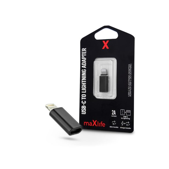 Maxlife USB Type-C  - Lightning adapter - Maxlife USB-C To Lightning Adapter - 2A - fekete