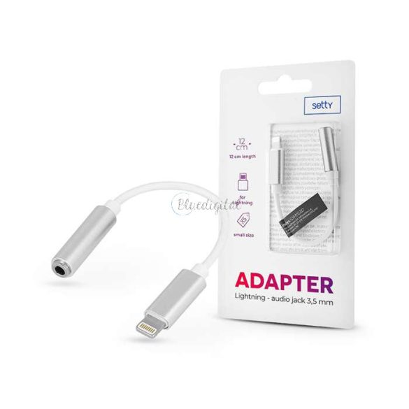 Setty lightning adapter 3,5 mm jack füllhallgatóhoz - Setty Lightning - Audio   Jack 3,5 mm Adapter -  ezüst