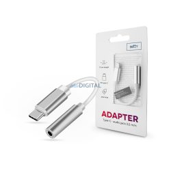   Setty type-c adapter 3,5 mm jack füllhallgatóhoz - Setty Type-C - Audio Jack 3,5mm Adapter -  ezüst