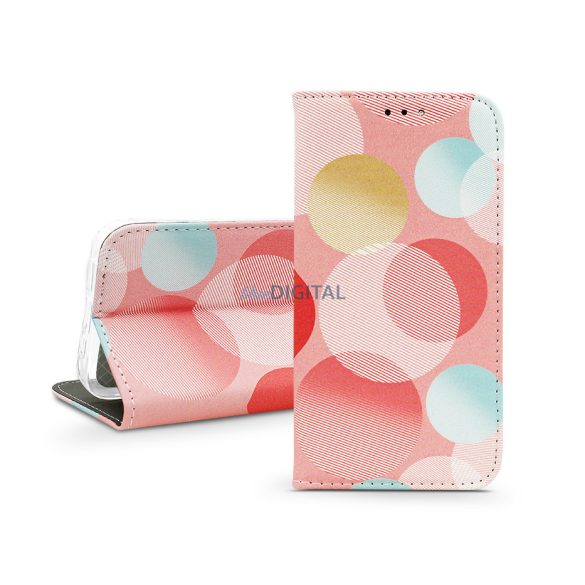 Smart Trendy Book Flip bőrtok - Apple iPhone 14 Pro - pastel circual