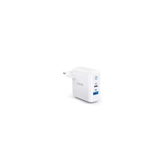 Anker PowerPort hálózati töltő 1xUSB-A és 1xUSB-C csatlakozással PD 35W - fehér